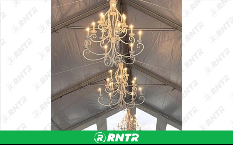 Generic 15 Light Chandelier - White – For rent in south-hackensack, new-jersey – Rentastic Party Rental | RNTR.com – Image 1
