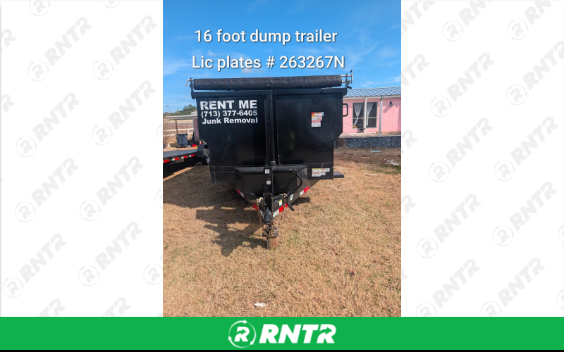 Texas pride  16 ft dump trailer – For rent in Magnolia, Texas – trailer fast rentals  | RNTR.com – Image 1 of 3