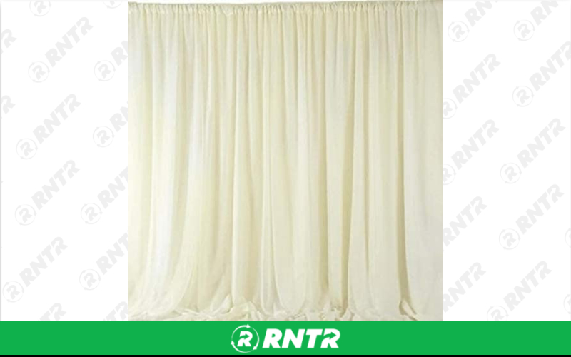 Generic 20' Polyester Drape (Ivory) (D467) – For rent in indianapolis, indiana – Ace Party Rental | RNTR.com – Image 1