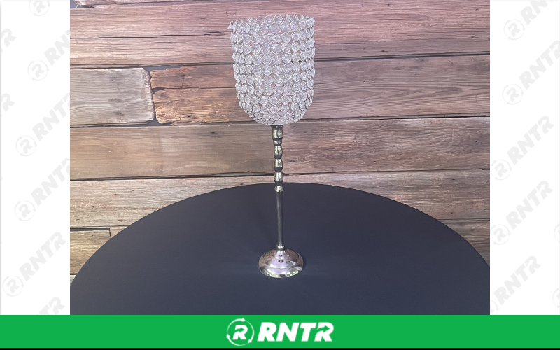 Generic 21 Bell top Candle Stick (Silver/Crystal) – For rent in indianapolis, indiana – Ace Party Rental | RNTR.com – Image 1