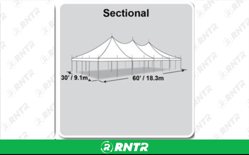 Generic 30' x 45' High Peak Pole Tent – For rent in Fort Madison, Iowa – Complete Rental | RNTR.com – Image 3 of 3