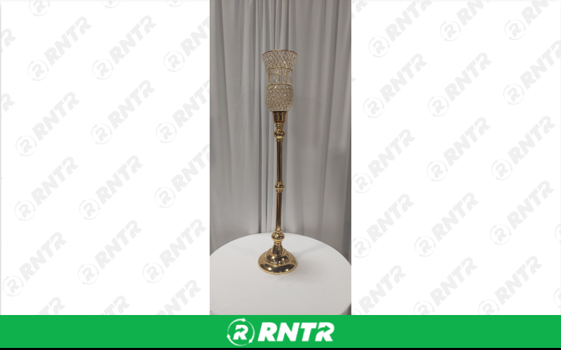 Generic 36 Gold Baguette Candle Stick Bell Top – For rent in indianapolis, indiana – Ace Party Rental | RNTR.com – Image 1