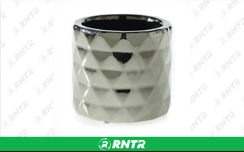 Generic 4 Geometric Cylinder Vase (Silver) – For rent in indianapolis, indiana – Ace Party Rental | RNTR.com – Image 1