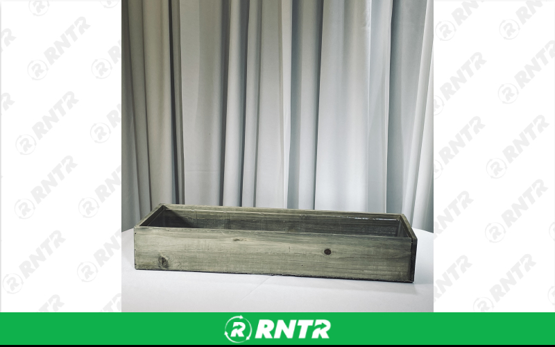 Generic 4 x 18 Washed Wooden Box – For rent in indianapolis, indiana – Ace Party Rental | RNTR.com – Image 1