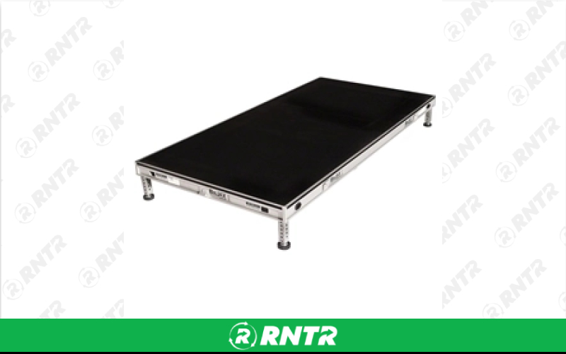 Generic 4' x 8' Aluminum Stage (Black Top) – For rent in indianapolis, indiana – Ace Party Rental | RNTR.com – Image 1