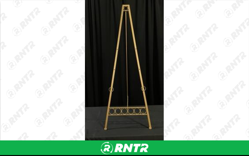 Generic 53 Modern Floor Easel (Gold) – For rent in indianapolis, indiana – Ace Party Rental | RNTR.com – Image 1