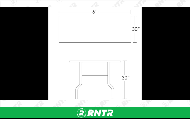 Generic 6' Banquet Table – For rent in indianapolis, indiana – Ace Party Rental | RNTR.com – Image 1