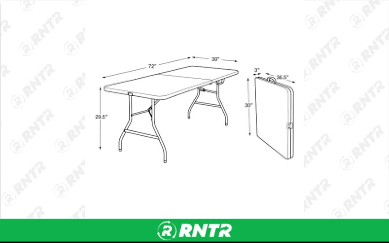 Generic 6' folding Banquet Table – For rent in indianapolis, indiana – Ace Party Rental | RNTR.com – Image 1