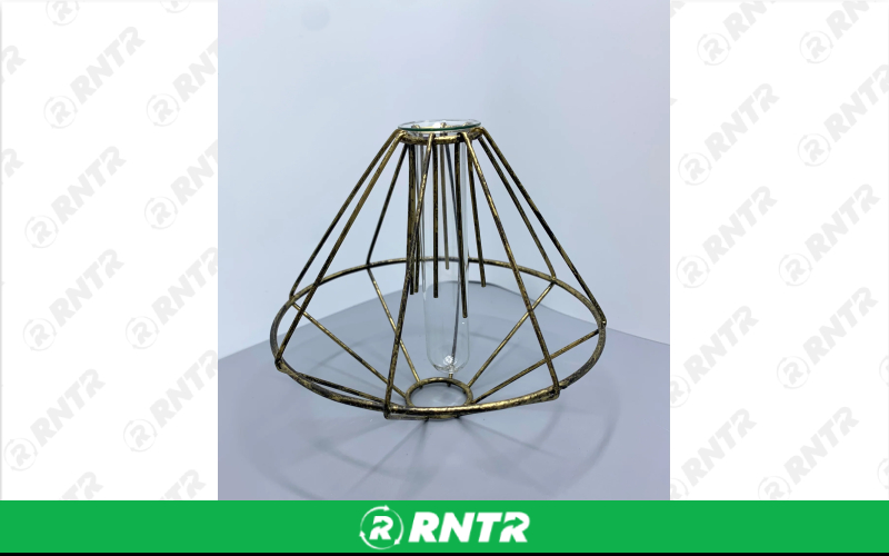 Generic 6 Wire Diamond Bud Vase (Gold) – For rent in indianapolis, indiana – Ace Party Rental | RNTR.com – Image 1