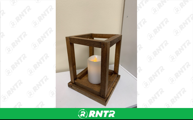 Generic 6 Wood Box Lantern – For rent in indianapolis, indiana – Ace Party Rental | RNTR.com – Image 1