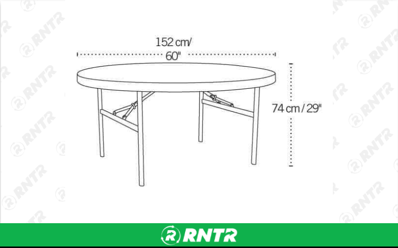 Generic 60 Round Table – For rent in Indianapolis, Indiana – Ace Party Rental | RNTR.com – Image 2 of 2