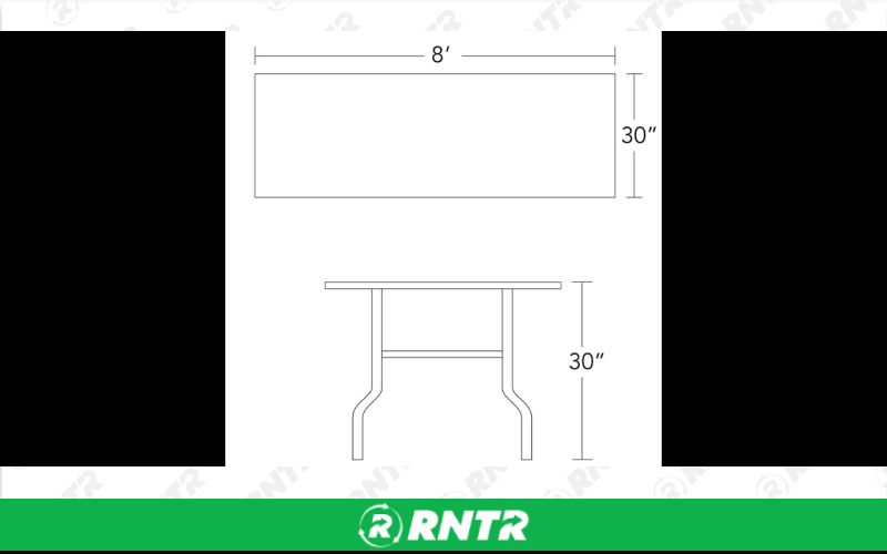 Generic 8' Banquet Table – For rent in Indianapolis, Indiana – Ace Party Rental | RNTR.com – Image 2 of 2