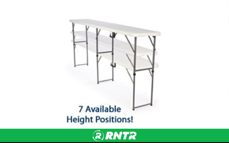 Generic 8 ft Seminar Table - Adjustable Height – For rent in salt-lake-city, utah – All CIty Event Rentals | RNTR.com – Image 1