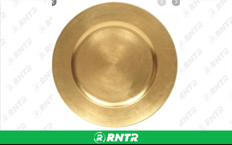 Generic Acrylic Charger (Gold) – For rent in indianapolis, indiana – Ace Party Rental | RNTR.com – Image 1