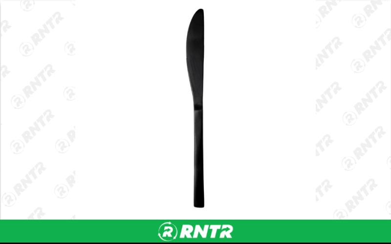 Generic Arezzo Dinner Knife (Brushed Black) – For rent in indianapolis, indiana – Ace Party Rental | RNTR.com – Image 1