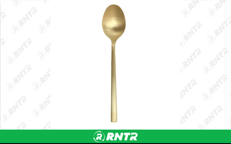 Generic Arezzo Espresso Spoon* (Brushed Gold) – For rent in indianapolis, indiana – Ace Party Rental | RNTR.com – Image 1