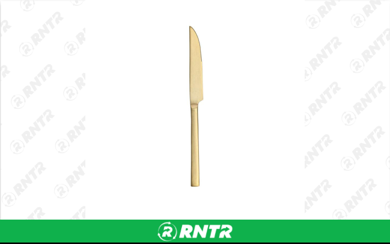 Generic Arezzo Steak Knife* (Brushed Gold) – For rent in indianapolis, indiana – Ace Party Rental | RNTR.com – Image 1