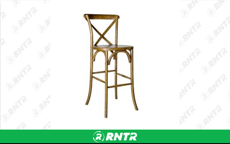 Generic Barstool with Back - Wood – For rent in south-hackensack, new-jersey – Rentastic Party Rental | RNTR.com – Image 1