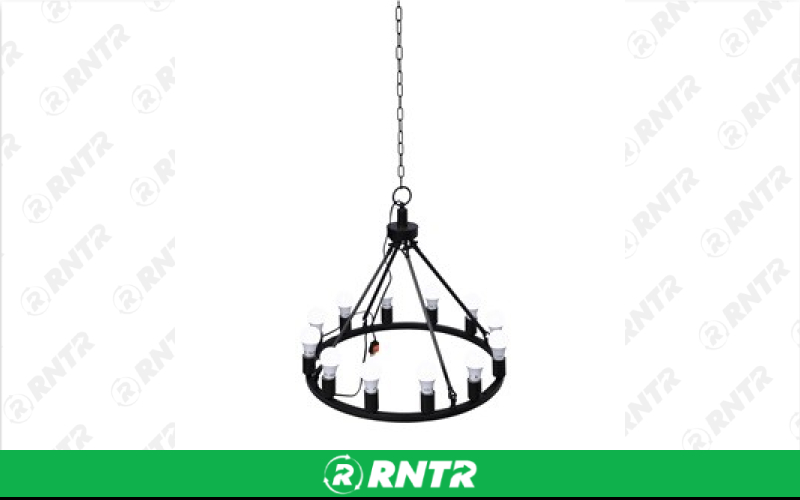 Generic Black Chandelier 12 Bulb – For rent in south-hackensack, new-jersey – Rentastic Party Rental | RNTR.com – Image 1
