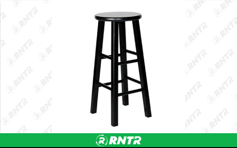 Generic Black Wooden Barstool – For rent in south-hackensack, new-jersey – Rentastic Party Rental | RNTR.com – Image 1
