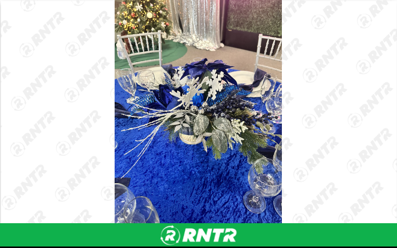Generic Blue & White Winter Centerpiece (Medium) – For rent in indianapolis, indiana – Ace Party Rental | RNTR.com – Image 1