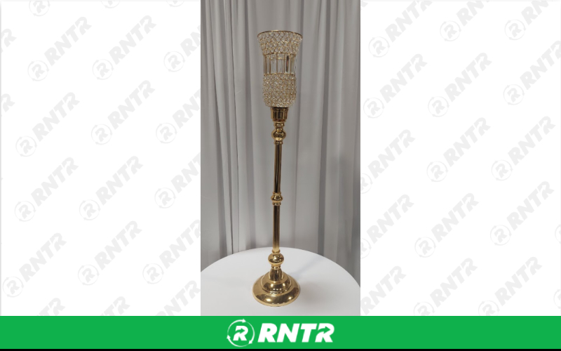 Generic Centerpiece W/Crystal Bell Top (Gold) – For rent in indianapolis, indiana – Ace Party Rental | RNTR.com – Image 1
