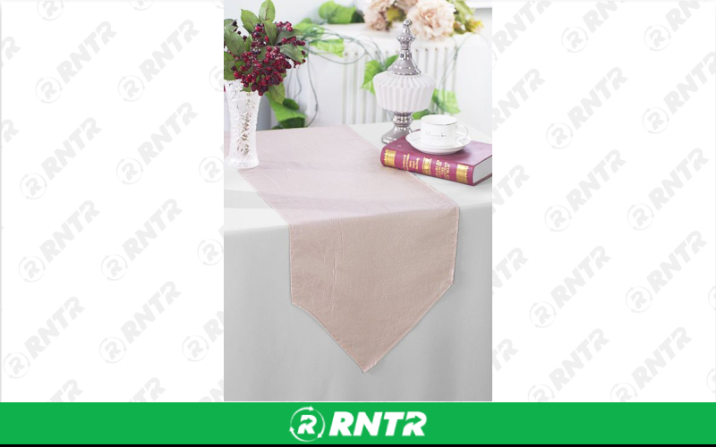 Generic Crushed Taffeta Runner (Blush) (L674) – For rent in indianapolis, indiana – Ace Party Rental | RNTR.com – Image 1