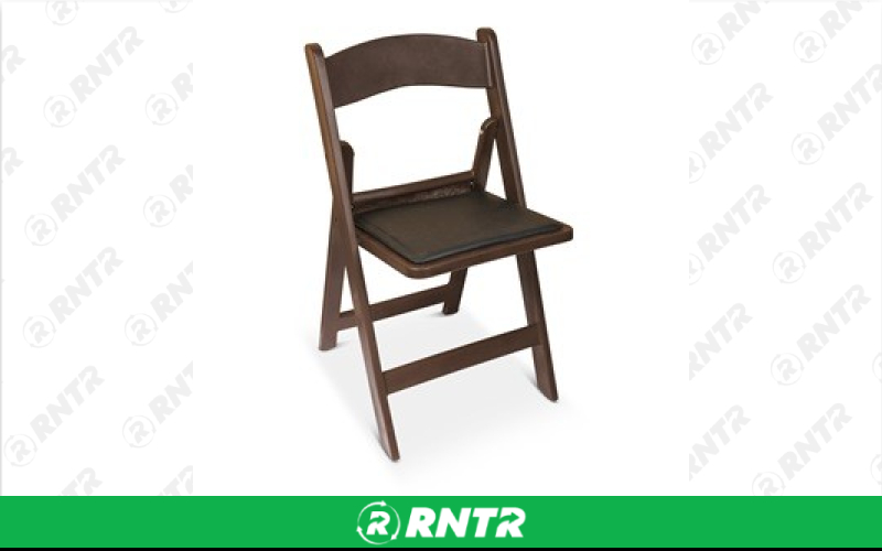 Generic Garden Folding Chair - Dark Brown / Black Padded – For rent in south-hackensack, new-jersey – Rentastic Party Rental | RNTR.com – Image 1