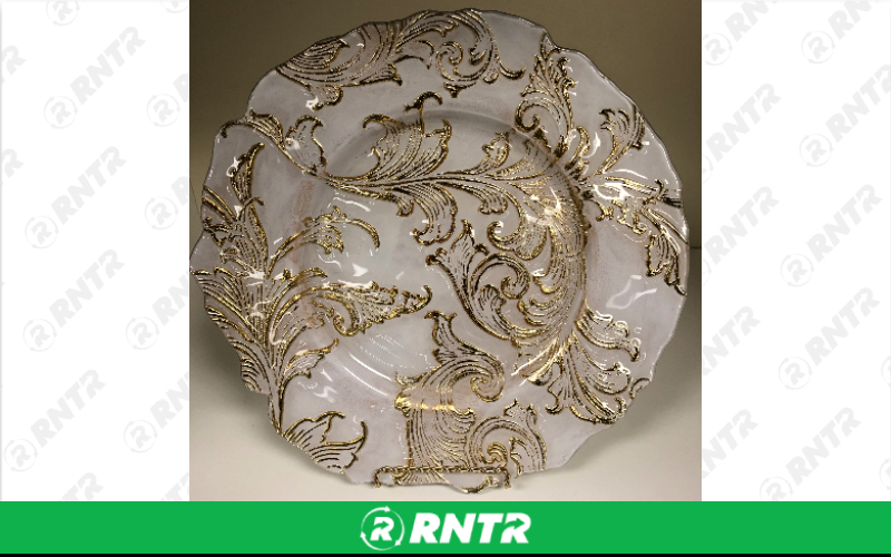 Generic Glass Napoli Charger (Gold) – For rent in indianapolis, indiana – Ace Party Rental | RNTR.com – Image 1