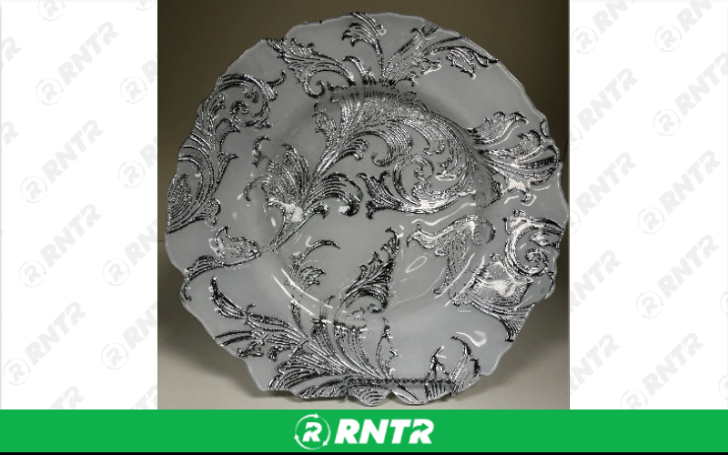 Generic Glass Napoli Charger (Silver) – For rent in indianapolis, indiana – Ace Party Rental | RNTR.com – Image 1