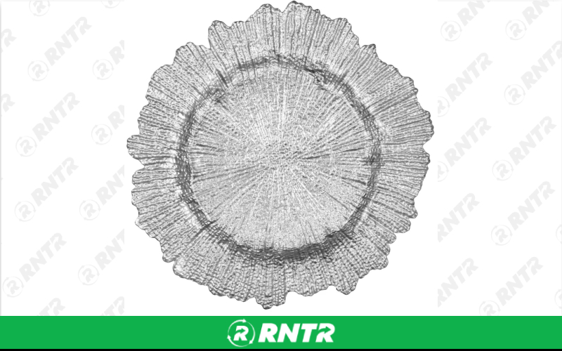 Generic Glass Reef Charger (Silver) – For rent in indianapolis, indiana – Ace Party Rental | RNTR.com – Image 1