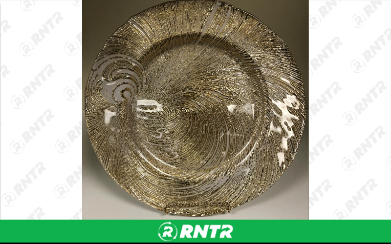 Generic Glass Swirl Charger (Gold) – For rent in indianapolis, indiana – Ace Party Rental | RNTR.com – Image 1