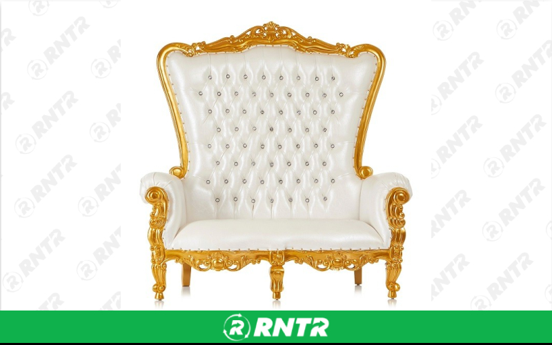 Generic Gold Double Seater Bridal Chair – For rent in south-hackensack, new-jersey – Rentastic Party Rental | RNTR.com – Image 1