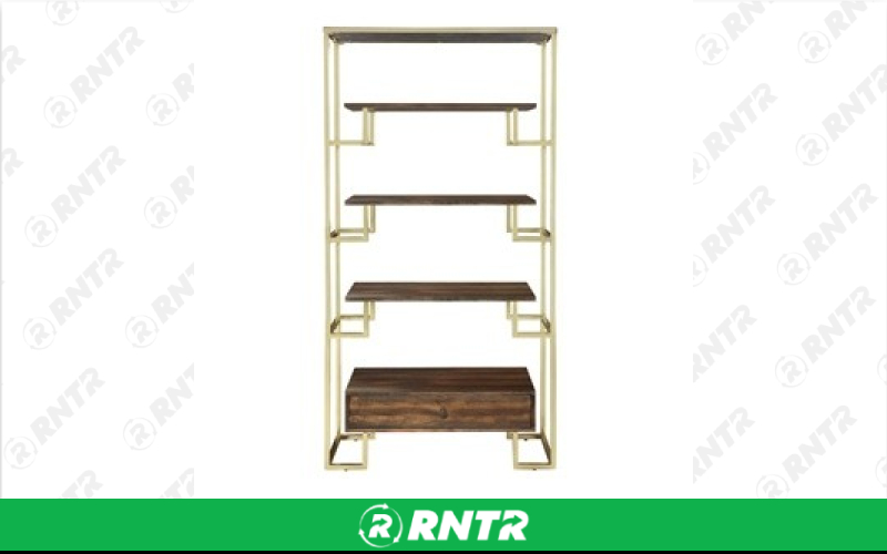 Generic Gold Wooden Shelf - Drawer – For rent in south-hackensack, new-jersey – Rentastic Party Rental | RNTR.com – Image 1