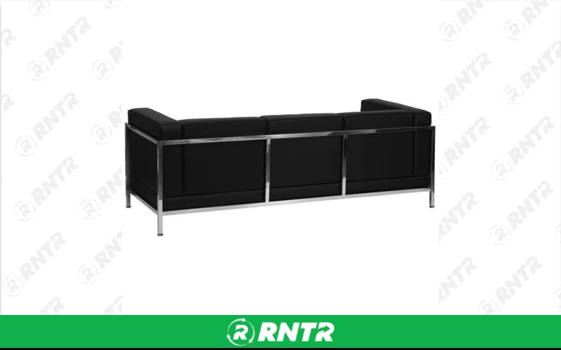 Generic Hercules Leather Sofa (Black) – For rent in Indianapolis, Indiana – Ace Party Rental | RNTR.com – Image 2 of 2