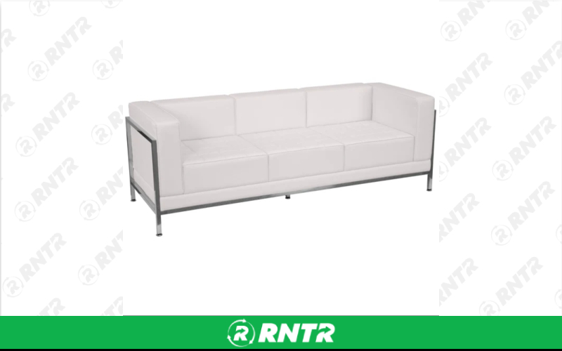 Generic Hercules Leather Sofa (White) – For rent in indianapolis, indiana – Ace Party Rental | RNTR.com – Image 1