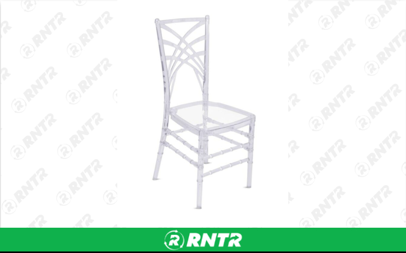 Generic Infinity Chair - Clear – For rent in south-hackensack, new-jersey – Rentastic Party Rental | RNTR.com – Image 1