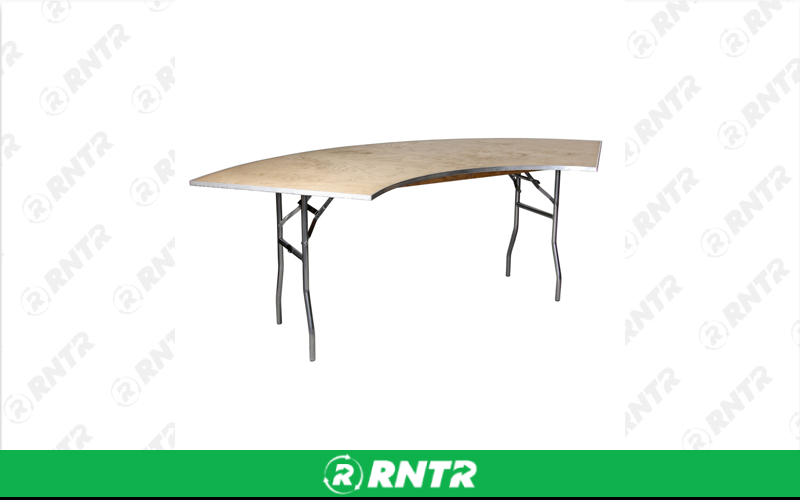 Generic Large Serpentine Table 1/4 Round 30×60 – For rent in South Hackensack, New Jersey – Rentastic Party Rental | RNTR.com – Image 2 of 2