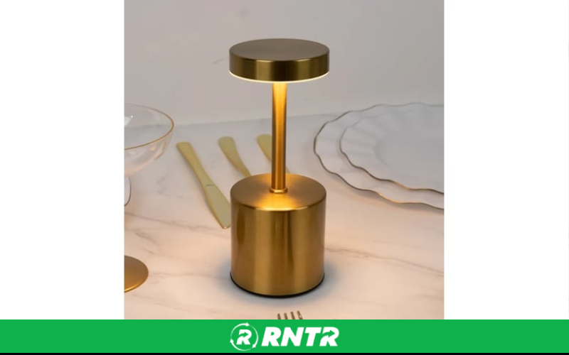 Generic LED Lamp - Gold Metal Cordless – For rent in salt-lake-city, utah – All CIty Event Rentals | RNTR.com – Image 1
