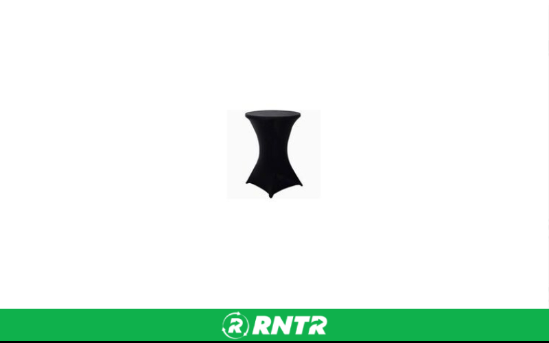 Generic Linen -  Cocktail Table - Black Spandex – For rent in salt-lake-city, utah – All CIty Event Rentals | RNTR.com – Image 1