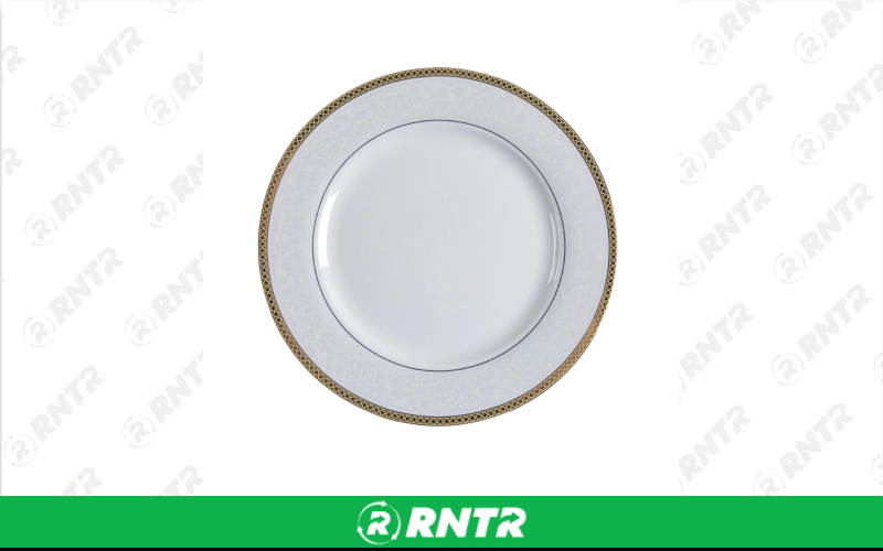 Generic Madison 10.5 Dinner Plate (White/Gold) – For rent in indianapolis, indiana – Ace Party Rental | RNTR.com – Image 1