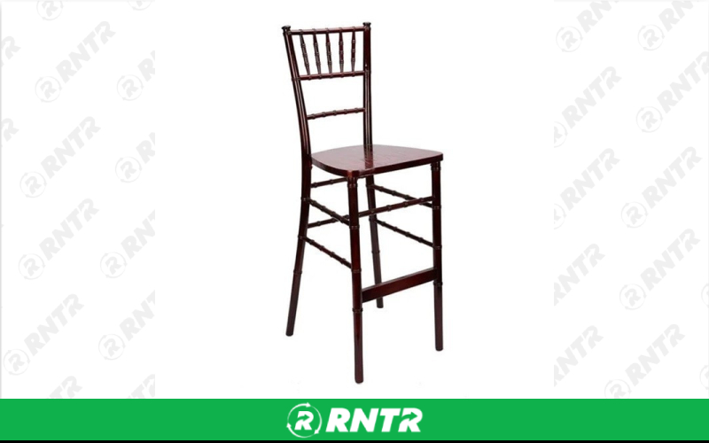 Generic Mahogany Chaivari Bar Stool – For rent in south-hackensack, new-jersey – Rentastic Party Rental | RNTR.com – Image 1