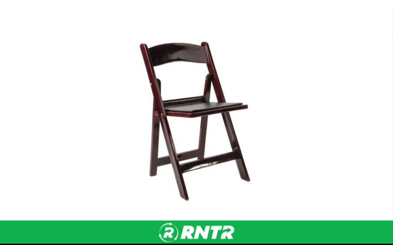 Generic Mahogany Folding Resin Chair – For rent in salt-lake-city, utah – All CIty Event Rentals | RNTR.com – Image 1