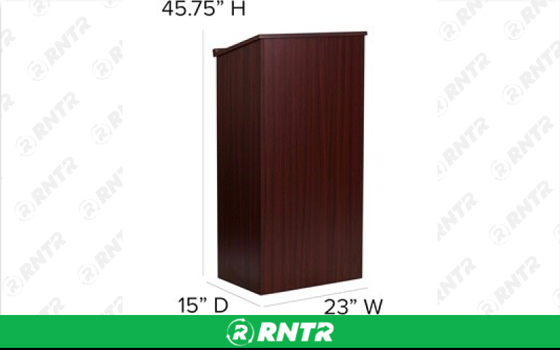 Generic Mahogany Podium – For rent in south-hackensack, new-jersey – Rentastic Party Rental | RNTR.com – Image 1