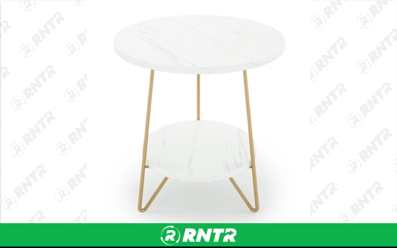 Generic Marble Accent End Table - Black – For rent in south-hackensack, new-jersey – Rentastic Party Rental | RNTR.com – Image 1