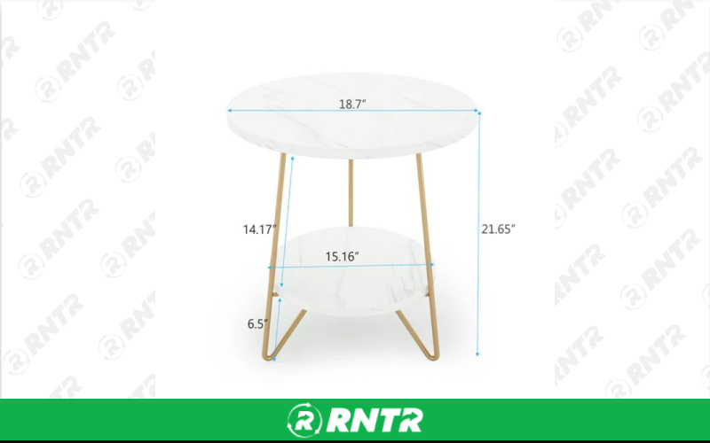 Generic Marble Accent End Table -  White – For rent in south-hackensack, new-jersey – Rentastic Party Rental | RNTR.com – Image 1