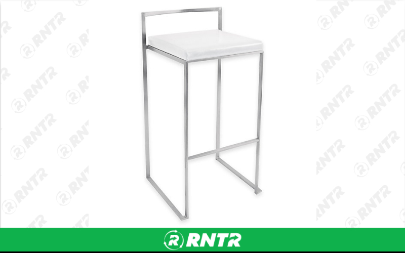 Generic Miami Padded Stool (White) – For rent in indianapolis, indiana – Ace Party Rental | RNTR.com – Image 1
