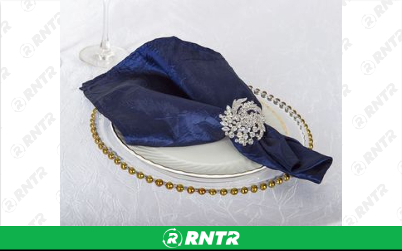 Generic Napkin Crushed (Navy) – For rent in indianapolis, indiana – Ace Party Rental | RNTR.com – Image 1