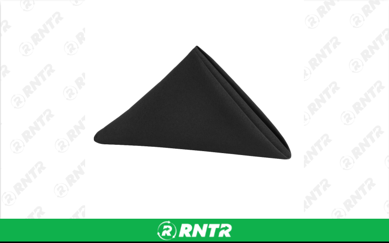 Generic Napkin Polyester (Black) – For rent in indianapolis, indiana – Ace Party Rental | RNTR.com – Image 1