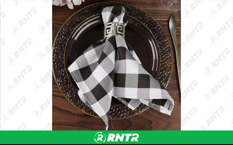Generic Napkin Polyester Cocktail (Black & White Checkered) – For rent in indianapolis, indiana – Ace Party Rental | RNTR.com – Image 1